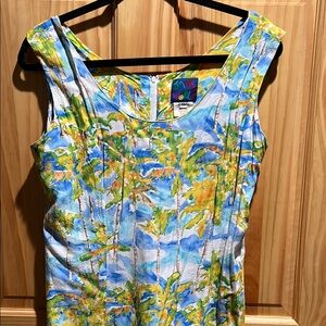 Jams World is Tropical Palm Tree Print Dress. XL.